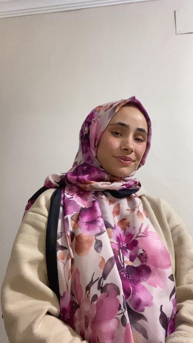 Pembe Çiçek Desenli Kadın Şal - Görsel 2