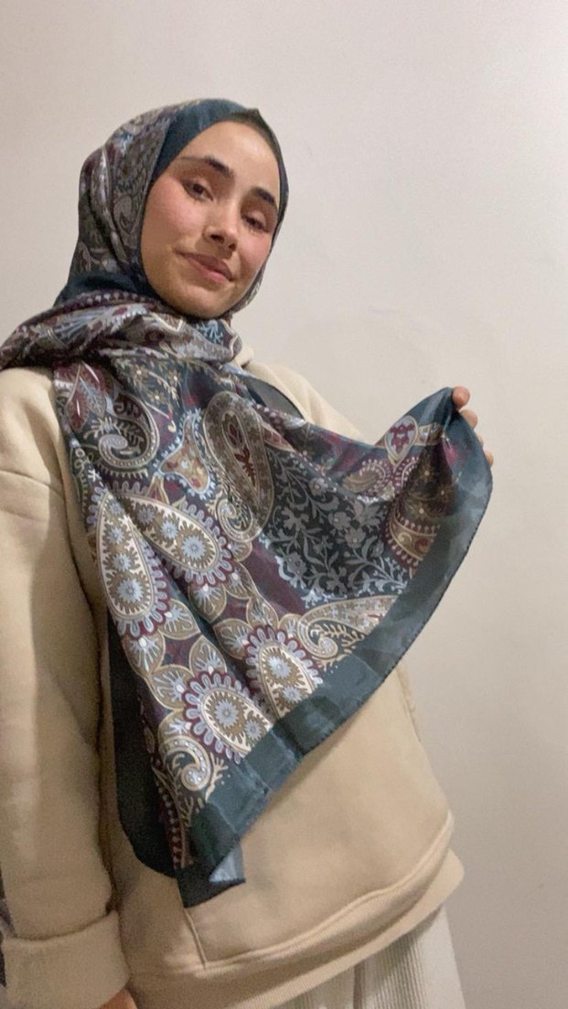 Kahverengi Bohem Tarzı Kadın Şal - Görsel 4