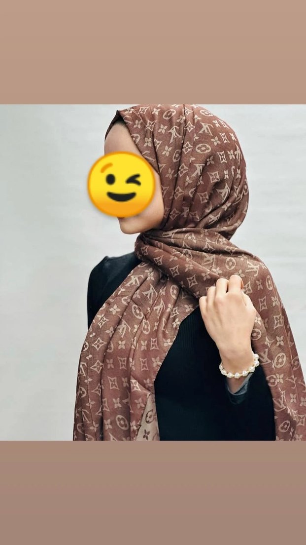 Kahverengi Kadın Şalı ( çift taraflı şal) - Görsel 2