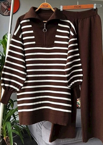 BAYAN ÇİZGİLİ TRİKO TAKIM - Görsel 2