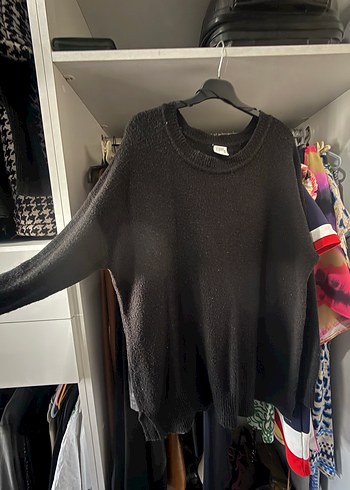 Siyah yün tunik 44-48 beden uyumlu salaş seven küçük bedenlerde - Görsel 2