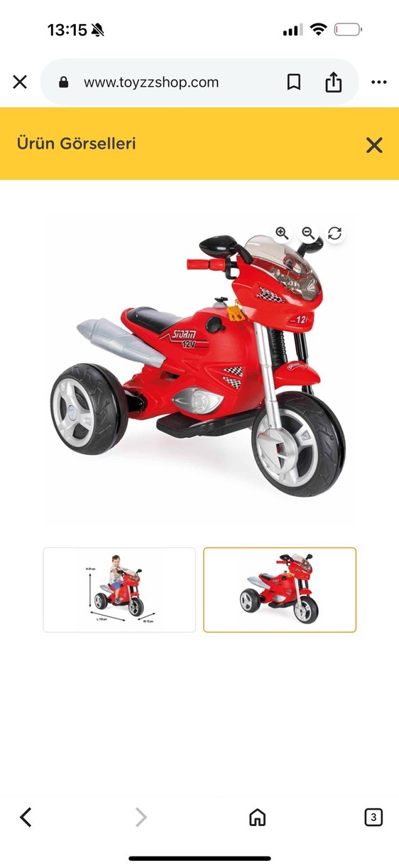 Pilsan Storm Kırmızı Akülü Motor - Görsel 3