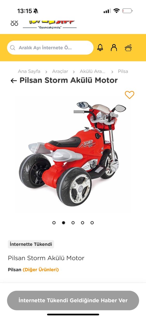 Pilsan Storm Kırmızı Akülü Motor - Görsel 2