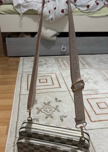 Beyaz Kareli Fermuarlı Kadın Clutch Çanta - Görsel 6