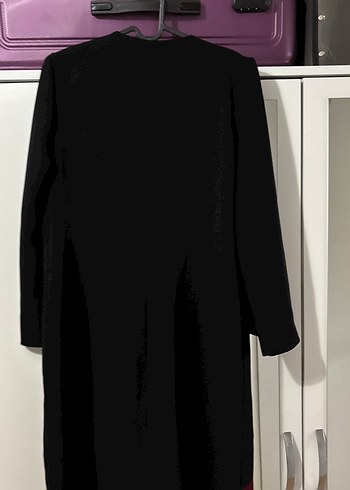 Bordo İşlemeli Uzun Kadın Klasik Kaban - Görsel 11