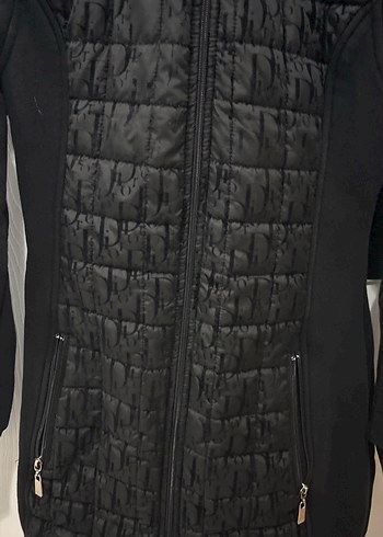 Siyah Fermuarlı Kadın Ceket bele tam oturan - Görsel 3