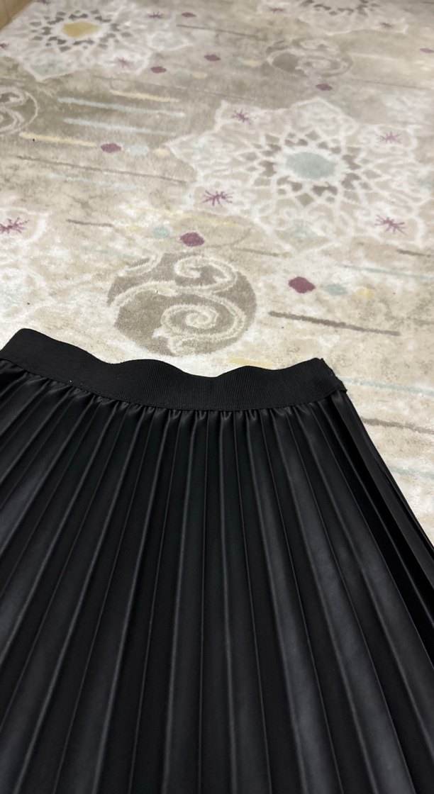 Siyah Pileli Uzun Etek - Görsel 5