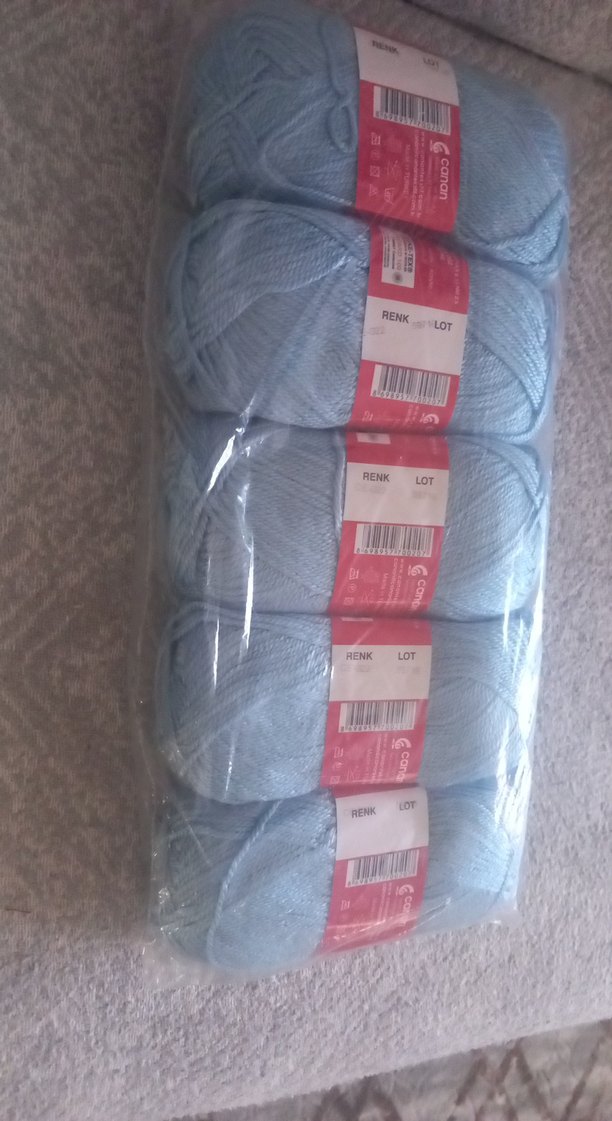 Canan Mavi El Örgü İpi 5 Top - Görsel 2