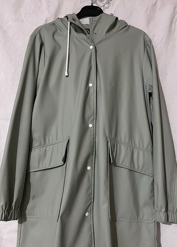 Yeşil
 Düğmeli Midi Yağmurluk - Görsel 3