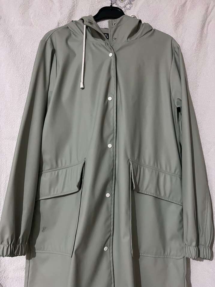 Yeşil
 Düğmeli Midi Yağmurluk - Görsel 3