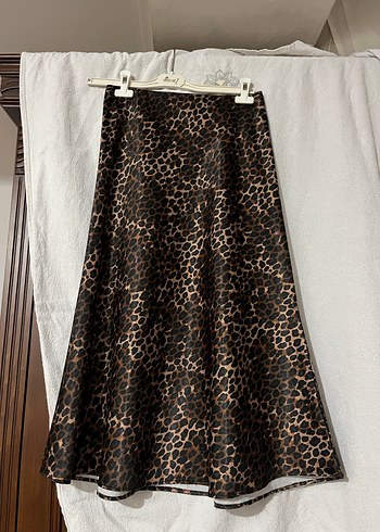 leopar Desenli Bohem Uzun Etek - Görsel 4