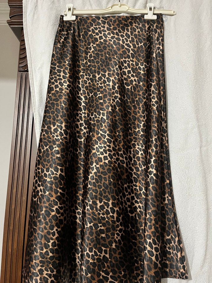 leopar Desenli Bohem Uzun Etek - Görsel 2