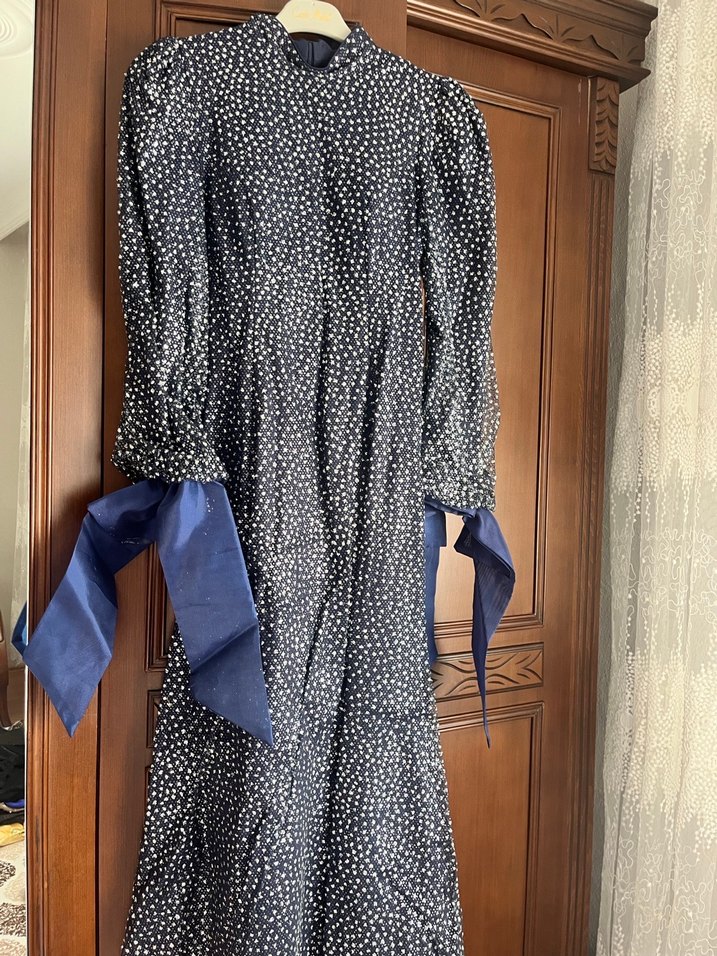 Kadın lacivert elbise - Görsel 4