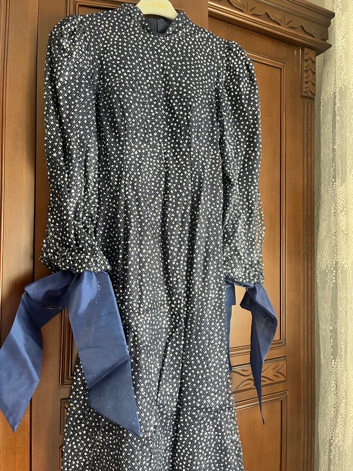 Kadın lacivert elbise - Görsel 2