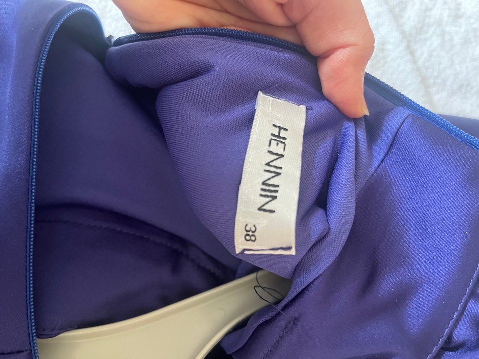 Kadın Mor Uzun Drapeli Abiye Elbise - Görsel 5