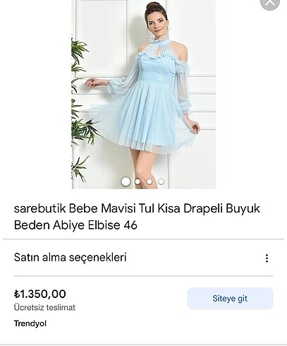 bebe mavisi elbise - Görsel 2