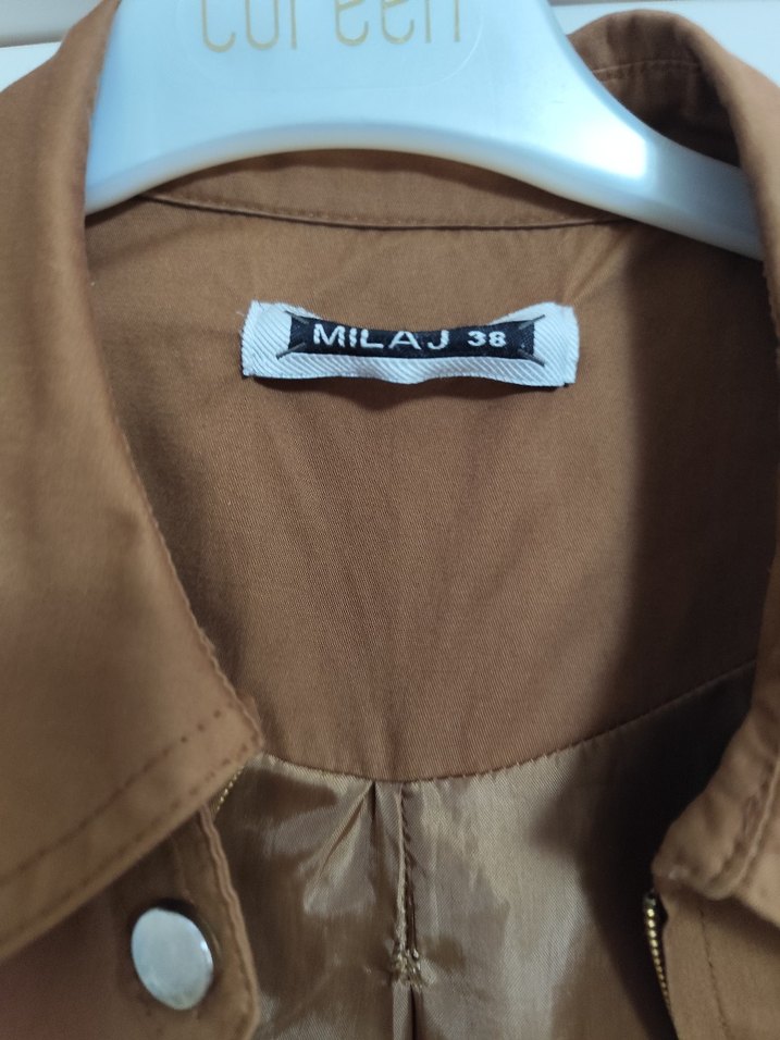 Uzun Kahverengi Kadın Trençkot - Görsel 4