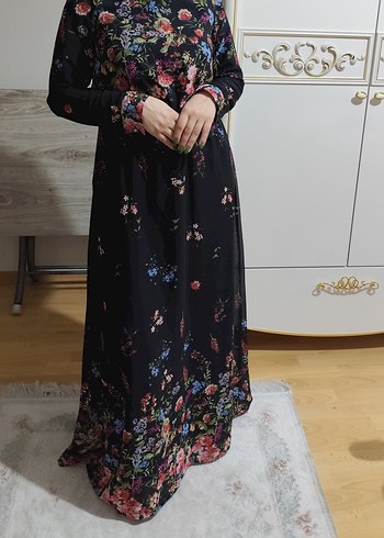 Çiçek Desenli Uzun Bohem Elbise - Görsel 2