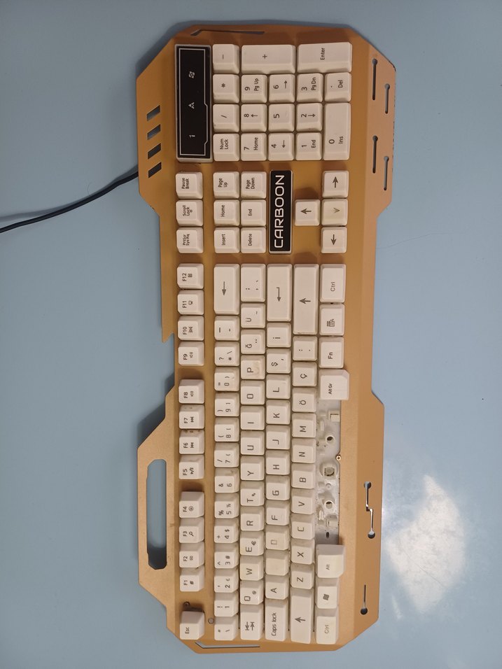 Carboon Marka Beyaz Tuşlu Kablolu Pc Klavye - Görsel 4