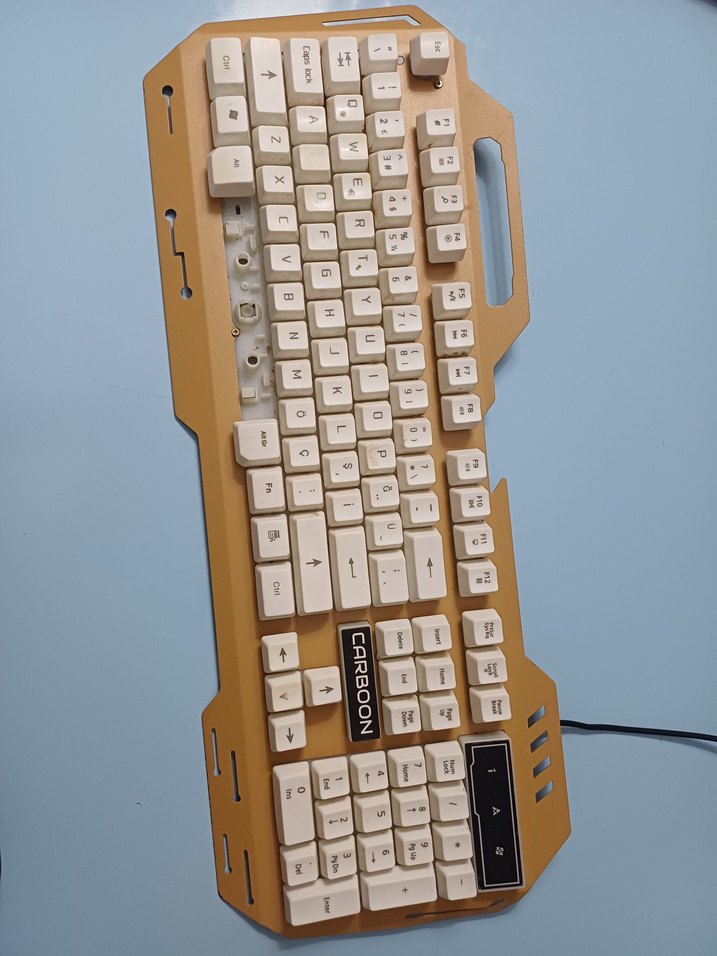 Carboon Marka Beyaz Tuşlu Kablolu Pc Klavye - Görsel 5