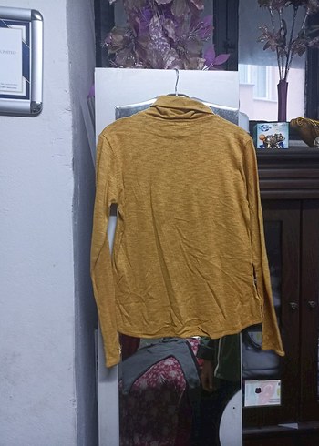 Sarı Boğazlı Uzun Kollu Kadın Triko - Görsel 2