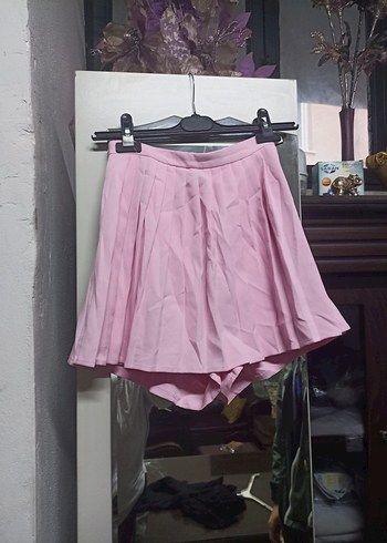 Pembe Pilili Kadın Mini Şort - Görsel 2