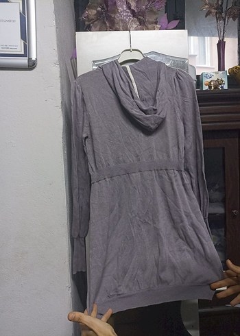 Gri Midi Uzun Kollu Hamile Ceketi - Görsel 2