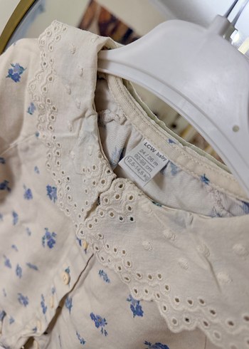 Kız Çocuk Düğmeli Uzun Kollu Pamuklu Gömlek - Görsel 3