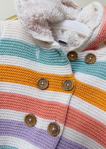 Kız Çocuk Bohem Çok Renkli Örgü Hırka - Görsel 3