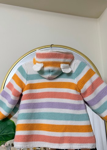 Kız Çocuk Bohem Çok Renkli Örgü Hırka - Görsel 4