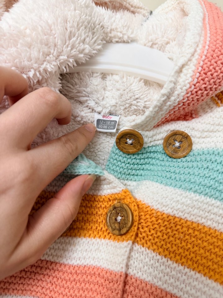 Kız Çocuk Bohem Çok Renkli Örgü Hırka - Görsel 2