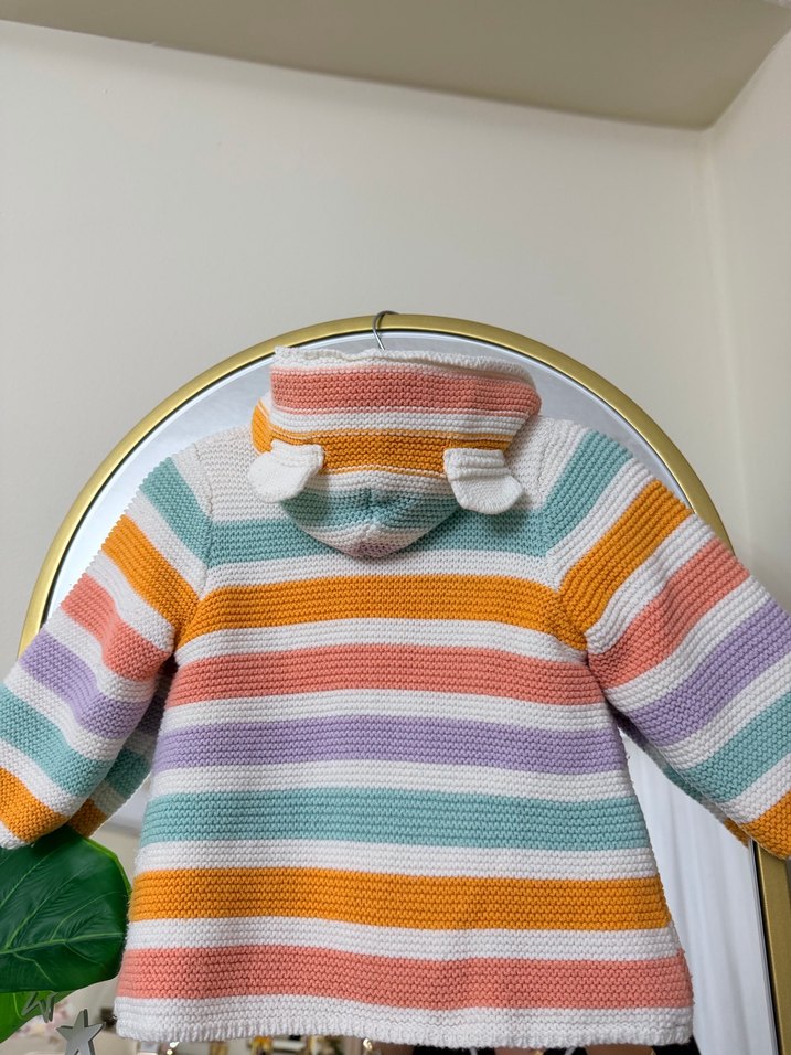 Kız Çocuk Bohem Çok Renkli Örgü Hırka - Görsel 4