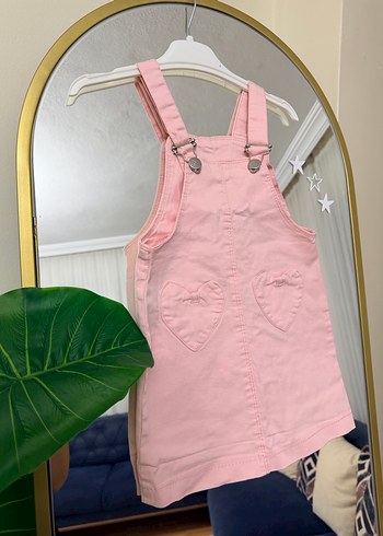 3 yaş Kız Çocuk Pembe Düğmeli Uzun Kollu Elbise - Görsel 4