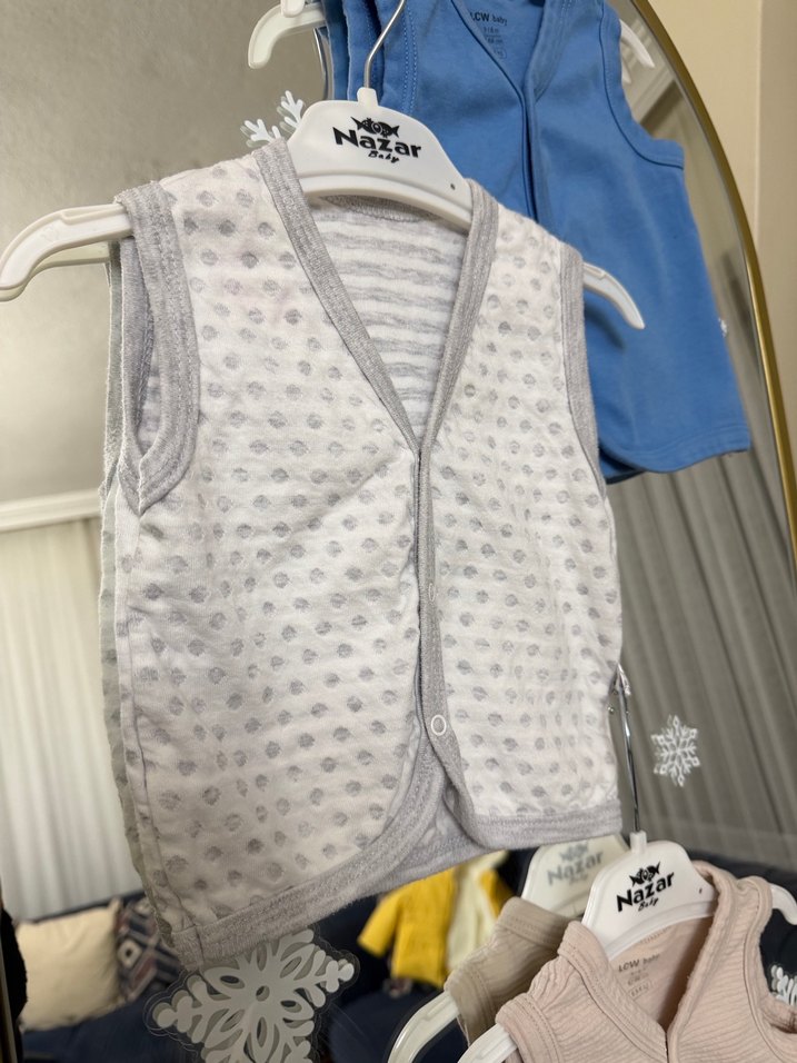 3-6 ay Erkek Çocuk Basic 3 lü yelek - Görsel 3