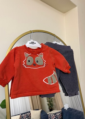 Gri Erkek Çocuk Örme Baskılı Tulum 3 lü set - Görsel 4