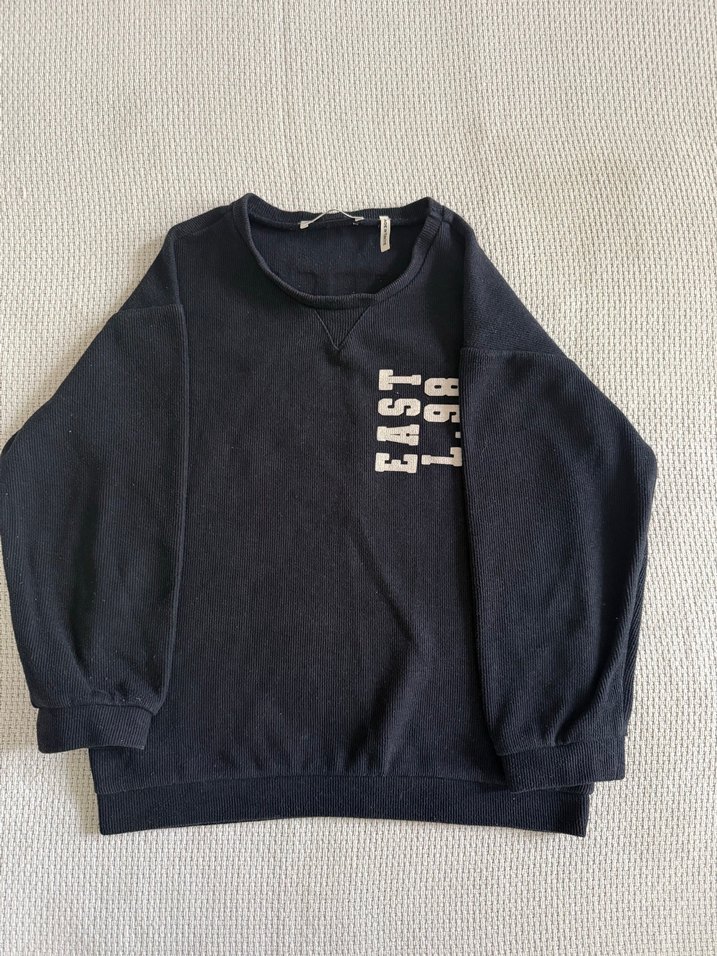 Erkek Siyah Baskılı Kazak - Görsel 3