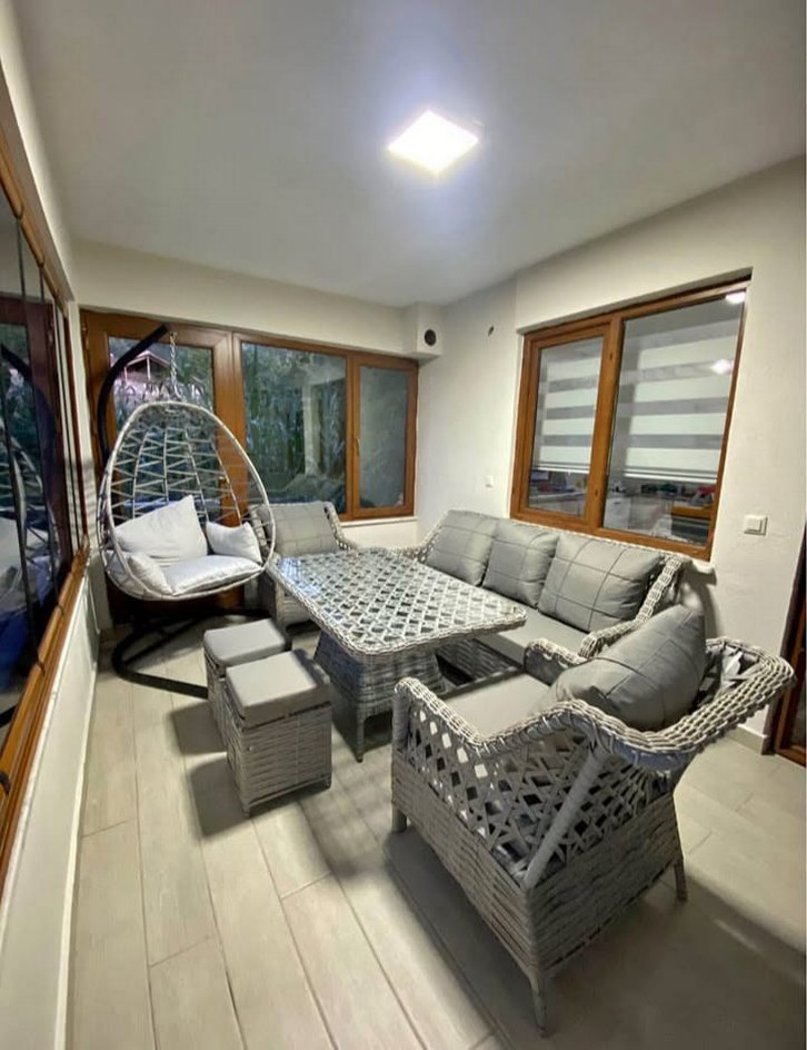 Ratdan bahçe Mobilyası Salıncak dahil - Görsel 2