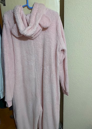 Açık Pembe Fluffy Dreams Kadın Tulum Pijama - Görsel 8