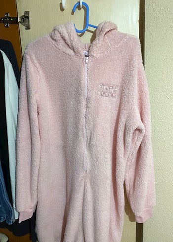 Açık Pembe Fluffy Dreams Kadın Tulum Pijama - Görsel 7