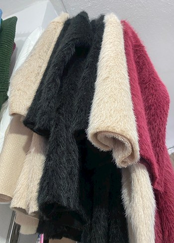 Gri Midi Boy Kürk Detaylı atkılı  Kadın Ceket - Görsel 3