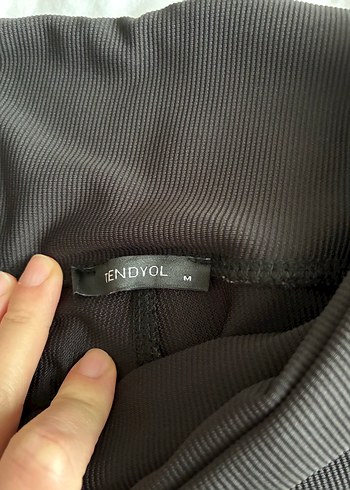 Siyah Kadın Yırtmaçlı İspanyol Paça Pantolon Tayt - Görsel 3