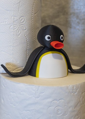 Renkli Penguen Figürlü Tuvalet Kağıdı Tutucu - Görsel 3