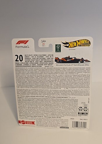 Hot Wheels McLaren Formula 1 Takımı Oyuncak Araba - Görsel 4