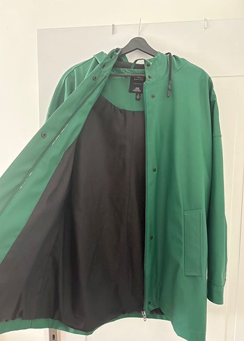 Mavi Marka Kadın Parlak Yeşil Midi Yağmurluk - Görsel 3