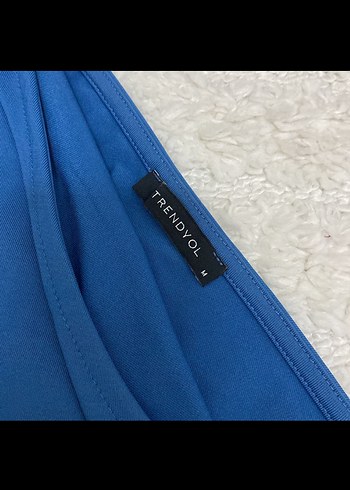 Mavi Drapeli Tek Omuzlu Kadın Mayo - Görsel 2