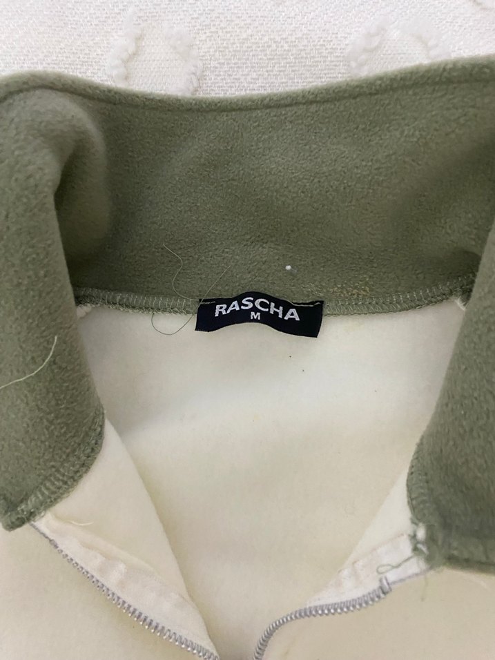 Yarım Fermuarlı Beyaz Kadın Sweatshirt - Görsel 3