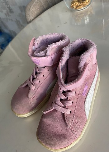 Pembe Peluş Detaylı Kız Çocuk Spor Ayakkabı - Görsel 4