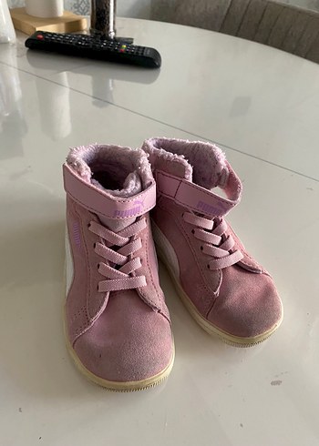 Pembe Peluş Detaylı Kız Çocuk Spor Ayakkabı - Görsel 3