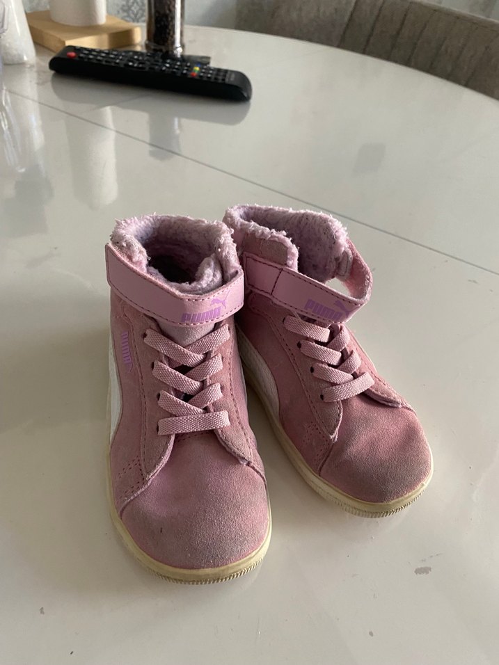 Pembe Peluş Detaylı Kız Çocuk Spor Ayakkabı - Görsel 3