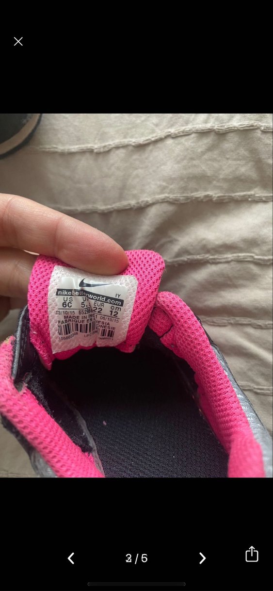 Kız Çocuk Siyah-Pembe Spor Ayakkabı - Görsel 2